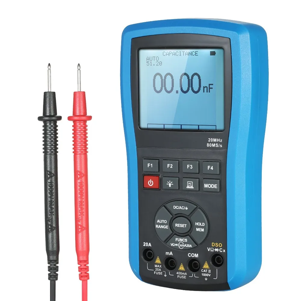2 in 1 Multi-functional Handheld Digital Storage Oscilloscope DSO Scope Meter True RMS Multimeter Auto/Manual Range | Инструменты