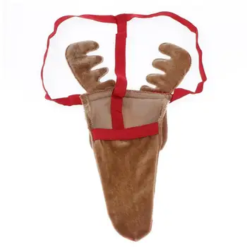 

Men's G stringst'Thongs Gay Sexy Panties Funny Christmas Reindeer Pattern Mankini Thong Costume Underwear Underwear