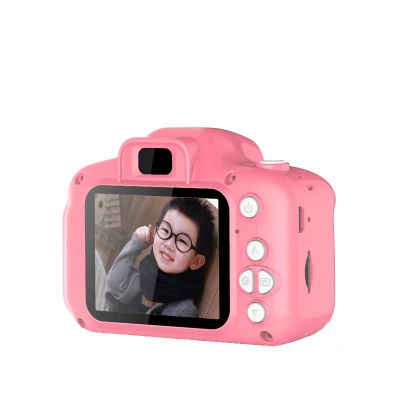 Pink Camera 2 Детская камера, игрушки для детей, классная цифровая фотокамера, Детская развивающая игрушка, 12 языков, 32G, поддерживаемые подарки на день рождения - Цвет: Pink Camera 2