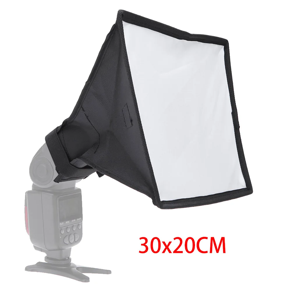 30x20CM Gosear Универсальный фото Difusor светильник-рассеиватель софтбокс для Canon Nikon sony Pentax DSLR камеры аксессуары - Цвет: 30x20CM