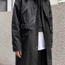 Дизайн Лоскутная ветровка Повседневная Свободная и универсальная темперамент гонконг стиль модная куртка