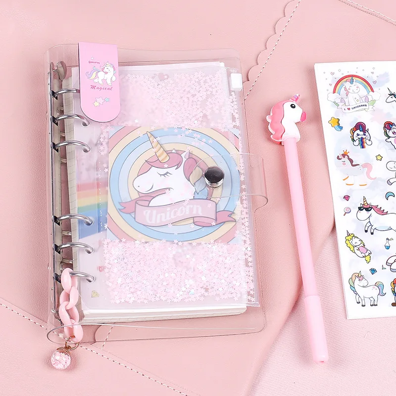 Kawaii A6 Розовый Единорог аконт ежедневник дневник заправки блокнот Руководство DIY планировщик дня блокнот школьный журнал поставки