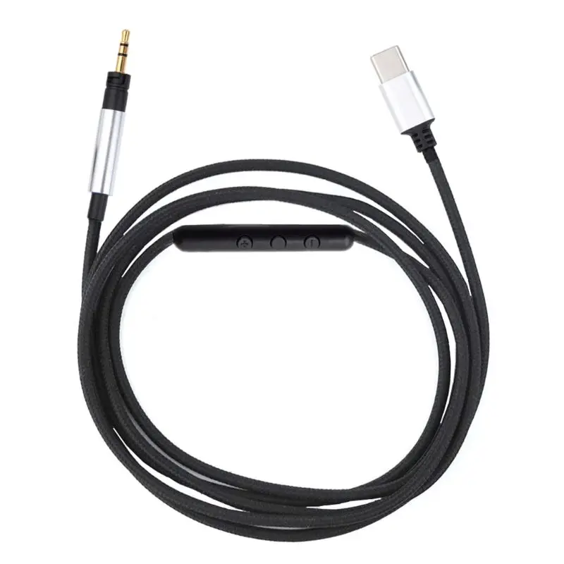 

Replacement Audio Cable 3.5 mm to TYPE-C plug For -Sennheiser Momentum Momentum 2.0 Cable Cords With Mic