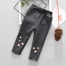 Для девочек; плотные леггинсы на осень и Новинка зимы продукты 1 Дети Детские брюки в Корейском стиле; большие размеры; бархат; Верхняя одежда со штанами 0-3-Ye