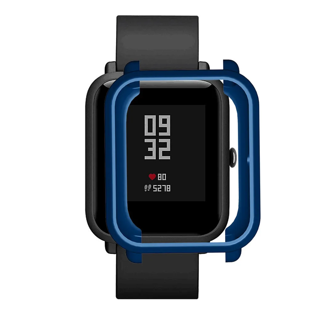 Мягкий ТПУ защитный силиконовый чехол для Xiaomi Huami Amazfit Bip Youth Lite WatchSmart аксессуары защитная рамка - Цвет: Midnight Blue