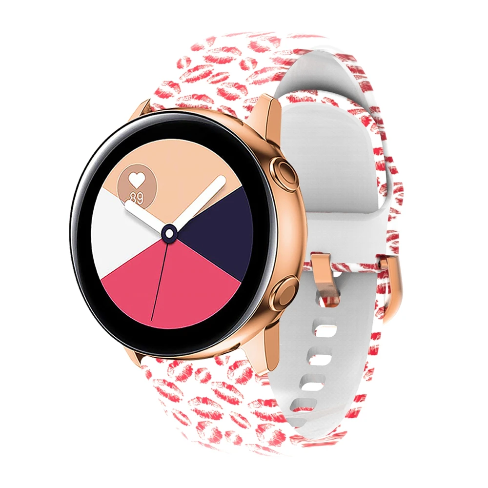 Hangrui 20 мм силиконовый ремешок для samsung Galaxy Watch Active 42 мм gear S2 для Garmin Amazfit Bip браслет ремешок