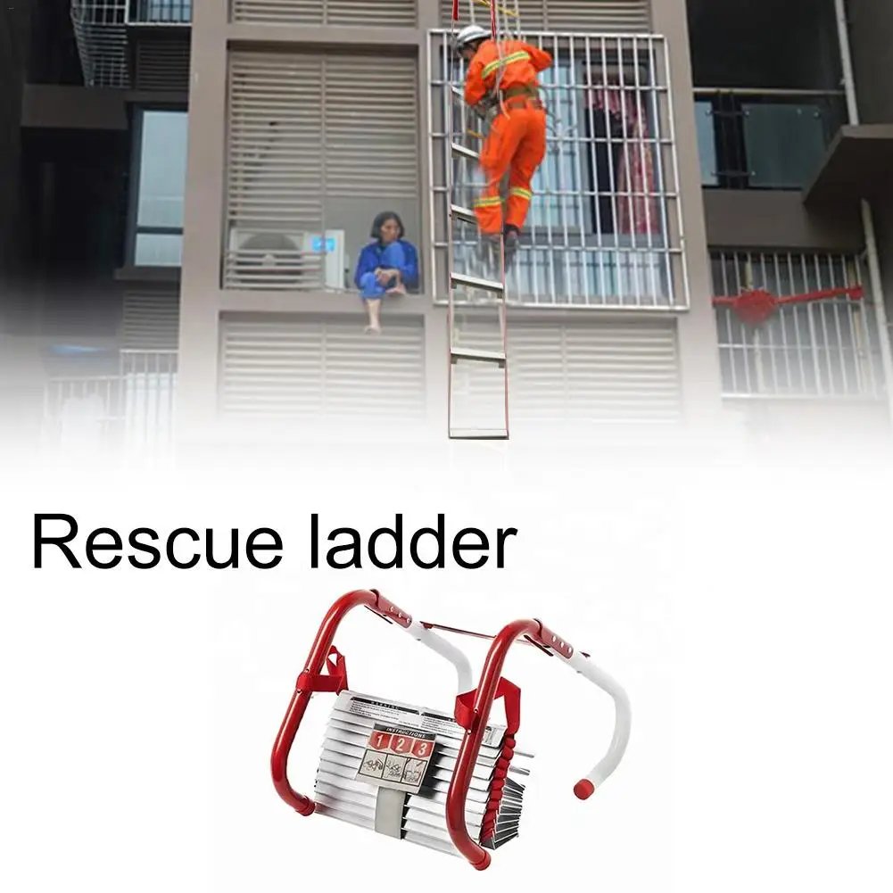 Скалолазание лестница усадочная нейлоновая веревка лестница алюминиевый сплав пожарная лестница для аварийного скалолазания настенное оборудование
