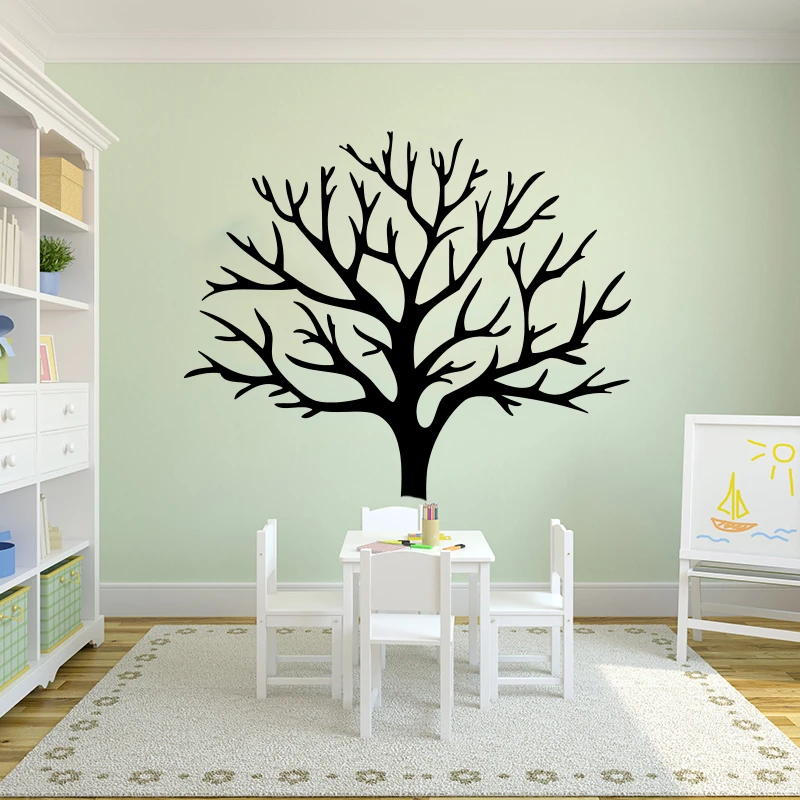 Huge Photo Winter Tree Wall Sticker Living Room Kids Room Bare Family Tree  With No Leaves Wall Decal Branch Vinyl Decor - Wall Stickers - AliExpress