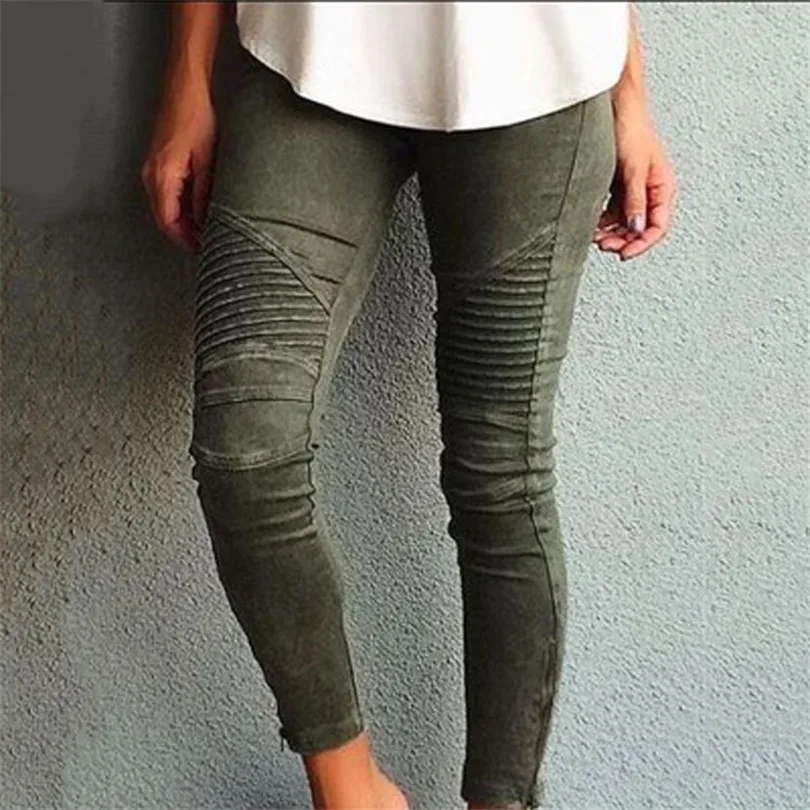 VISNXGI Spring Winter Faux Suede Leggings Fold High Waist Retro Elastic Stretchy Slim Women Pencil Pants Plus Size Sports Pants