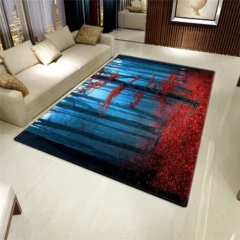 

Colorful Fog Forest 3D Carpet Large Rug For Living Room Natural Mat Doormat Floor For Kitchen Room Mat Carpet Landscape Hallway