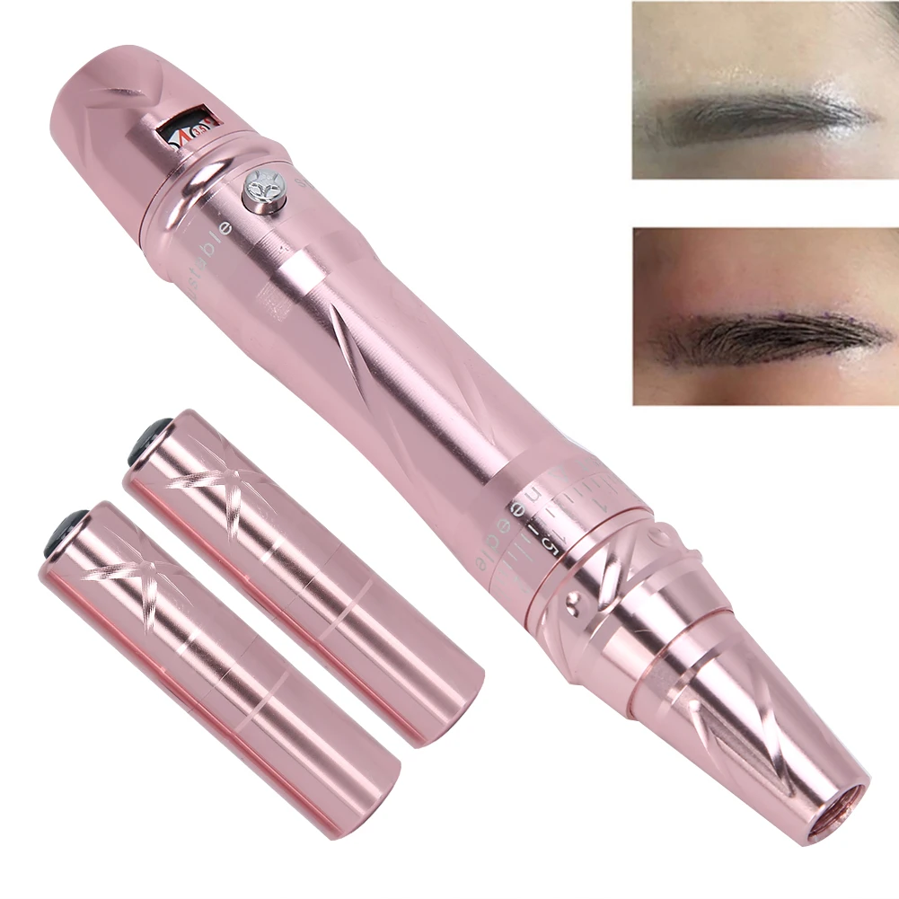 High Quality Electric Microblading Pen Semi Permanent Eyebrow Lip Eyeliner Tattoo Machine Rose Gold Permanent Makeup BeautyTool