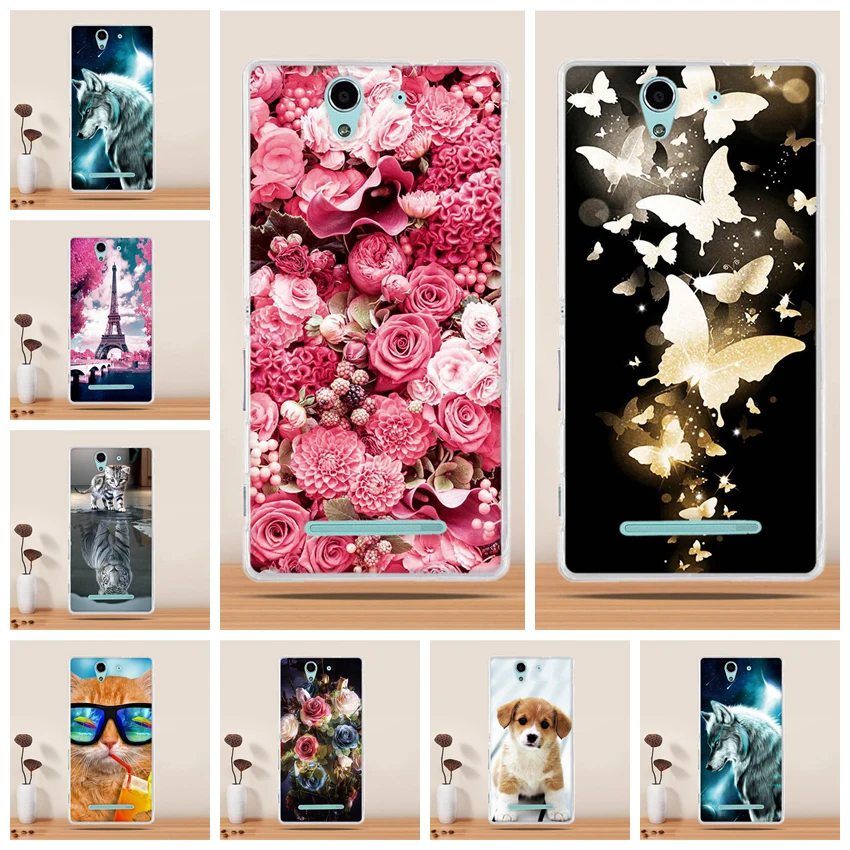 

Phone Case For Sony Xperia C3 Case Paint TPU Soft Silicone Cover for Sony Xperia C3 D2533 D2502 S55T S55U Cover Capa Coque 5.5"