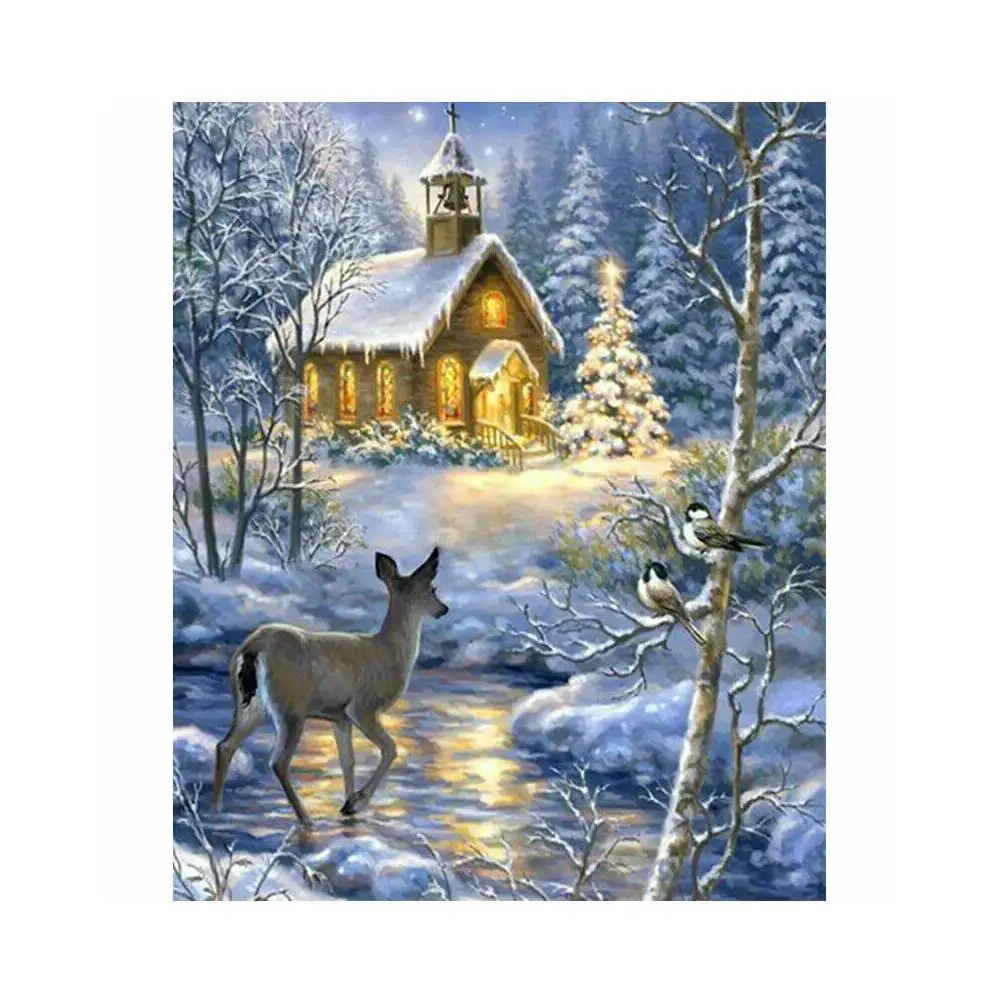 

DIY Diamond Painting Christmas Full Drill Square Round Cross Embroidery Stitch Decoration Diamond 5D Home Y7T5