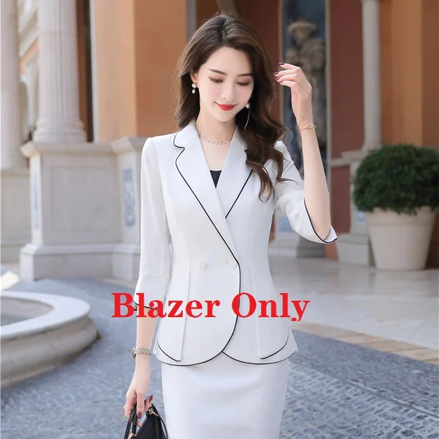 Half Black Half White Blazer Dress 