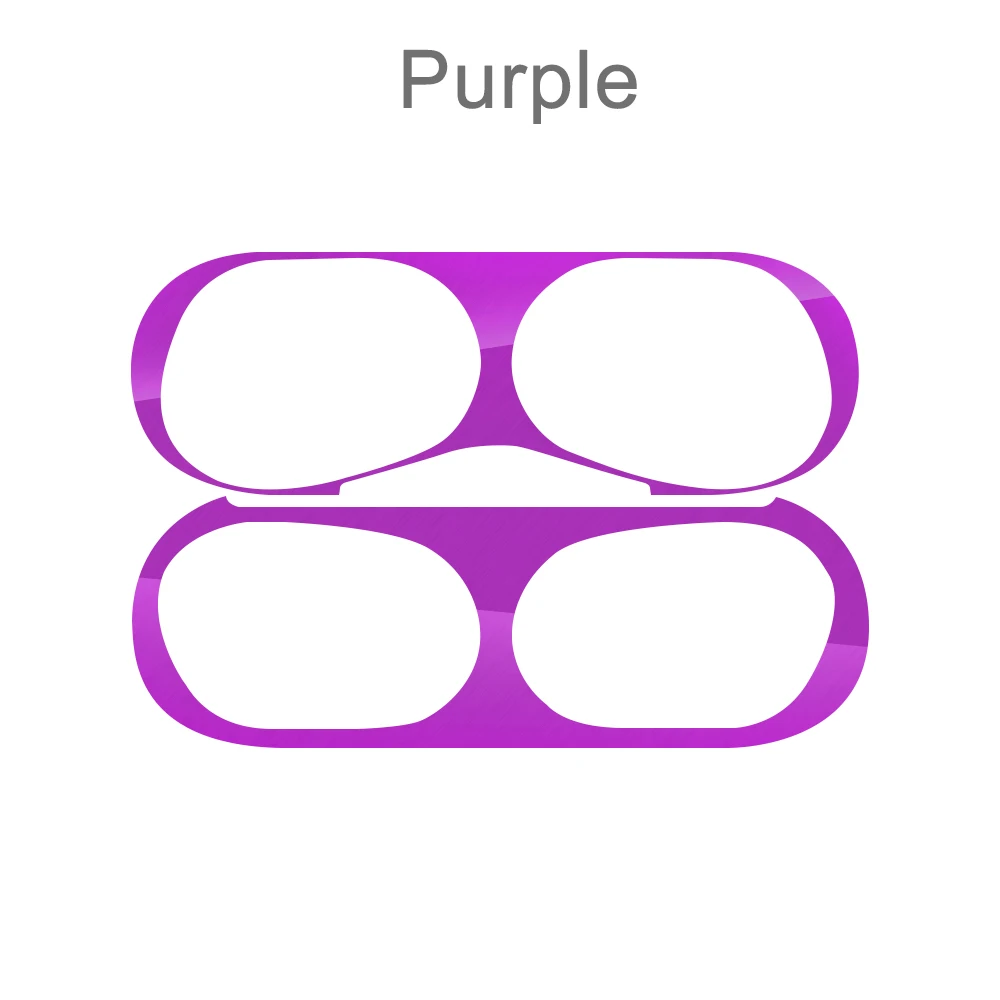 Горячая Мода ультра тонкий защитный чехол металлическая пленка наклейка железная стружка защита от пыли для AirPods pro Airpod 3 Прямая поставка - Цвет: purple pro