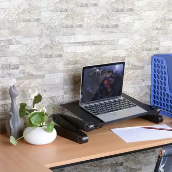 

New adjustable multifunctional ergonomic mobile laptop foldable table stand bed PC tray laptop foldable table with mouse pad