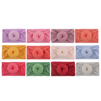 

12 Pcs Baby Headwraps Baby Girls Headbands Bow Hair Turban Newborn Head Bands Hair Accessories Baby Gift