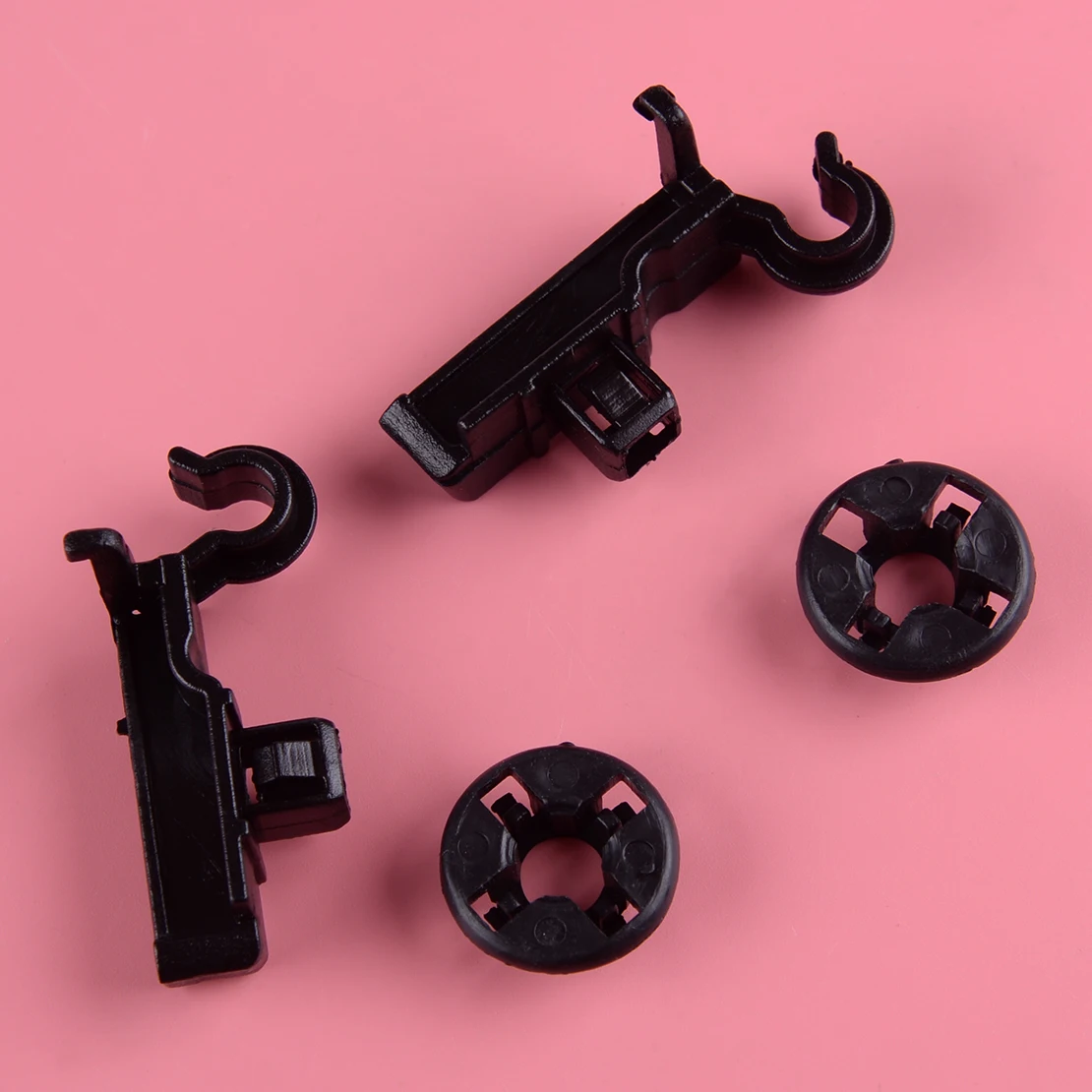 DWCX 4pcs Plastic Black Car Hood Prop Rod Clip Grommet Fit for Toyota