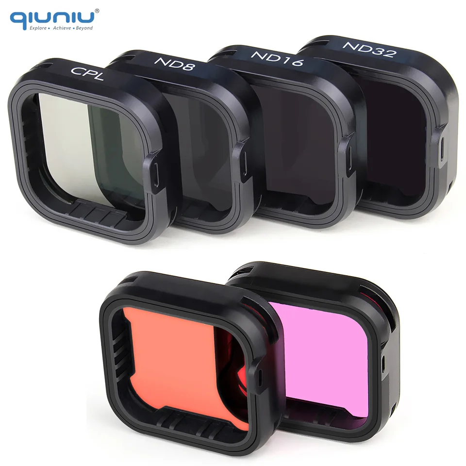 SOONSUN CPL ND8 ND16 ND32 Filter for GoPro Hero 12 11 10 9 Black Red Color  Filters Kit Go Pro Polarized Camera Lens Accessories - AliExpress