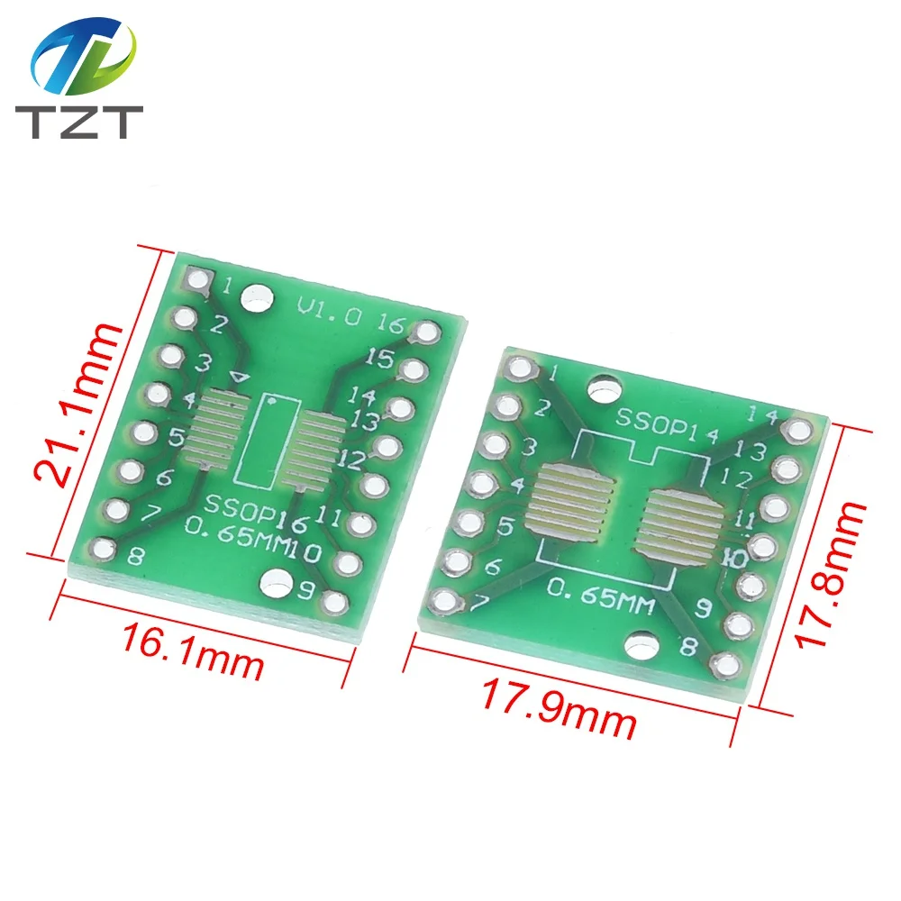 TZT 7 шт. = 7 значение* печатная плата комплект SMD поворот к DIP SOP MSOP SSOP TSSOP SOT23 8 10 14 16 20 24 28 SMT к DIP