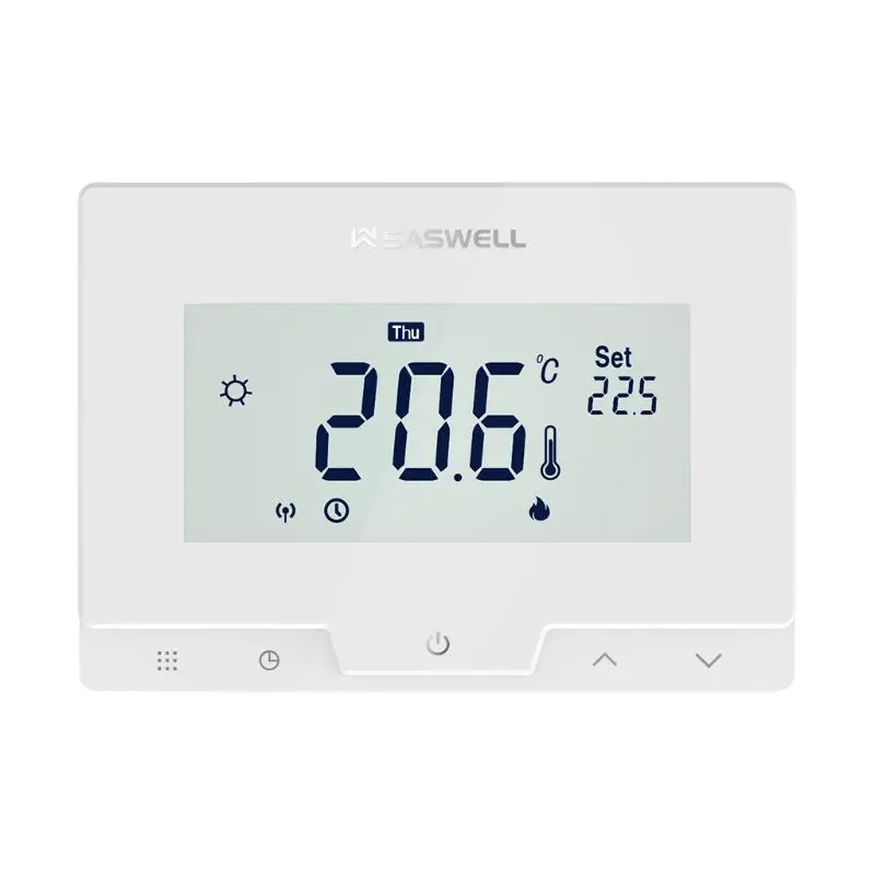 

WiFi Thermostat Gas Boiler Water Heating Room Temperature Controller Voice Control with Alexa GoogIe Home T19XWHB-7-RF-