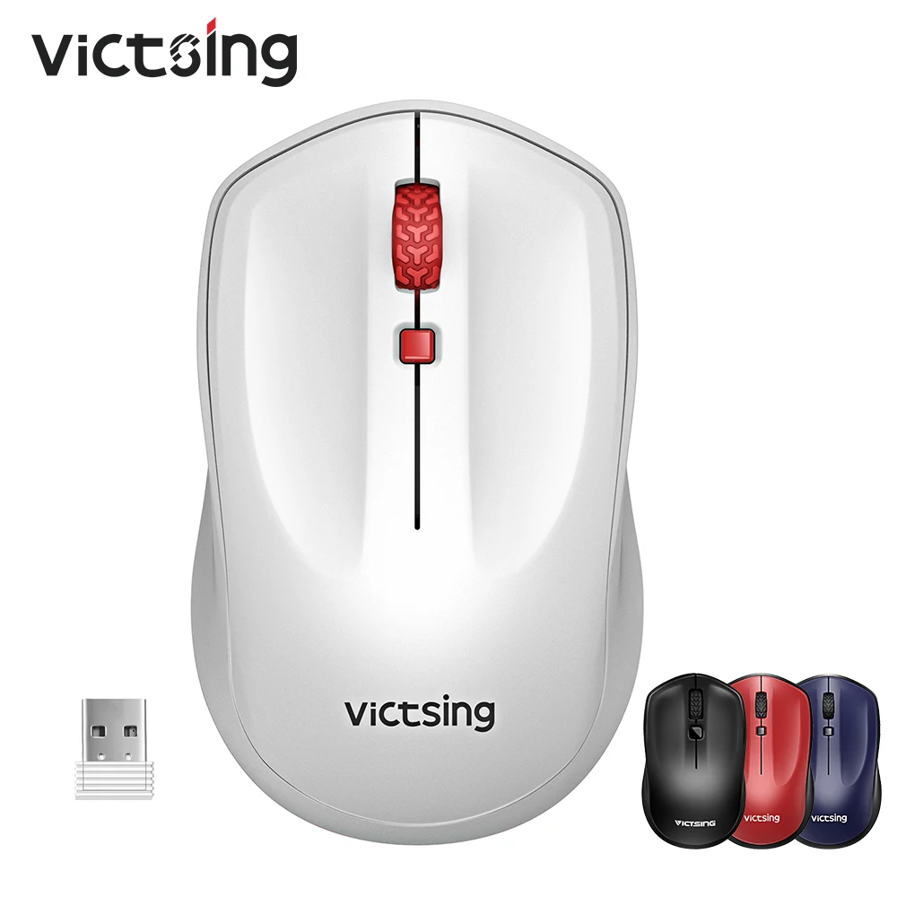 VicTsing PC140 беспроводная мышь эргономичная Высокая точность USB оптическая мышь 1600 dpi 2,4 GHz мышь с USB Приемником Для ноутбука ПК