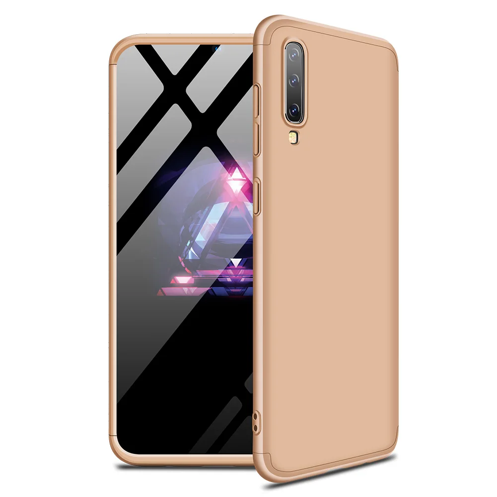 Золотой Для samsung A50 чехол Coque samsung A70 чехол 360 Защита противоударный чехол для samsung Galaxy A50S A40 A20 A10 A80 задний Чехол - Цвет: Золотой