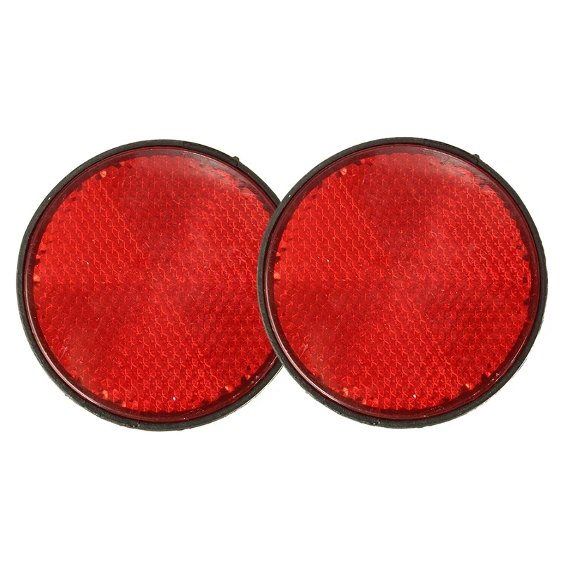 Orange & Red Yaootely 4 Pcs 2 Inch Round Reflector Universal for Motorcycle ATV Dirt Bike