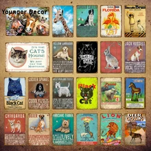 Животные Флориды собака кошка Лев в зоопарке олень Зебра кролик плакат винтажные металлические знаки дощечки с рисунком Паб Бар домашний декор YI-027