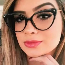 Ins популярные очки кошачий глаз без рецепта женские брендовые сверхлегкие очки оправа TR90 ноги UV400 очки сплав петли RX375