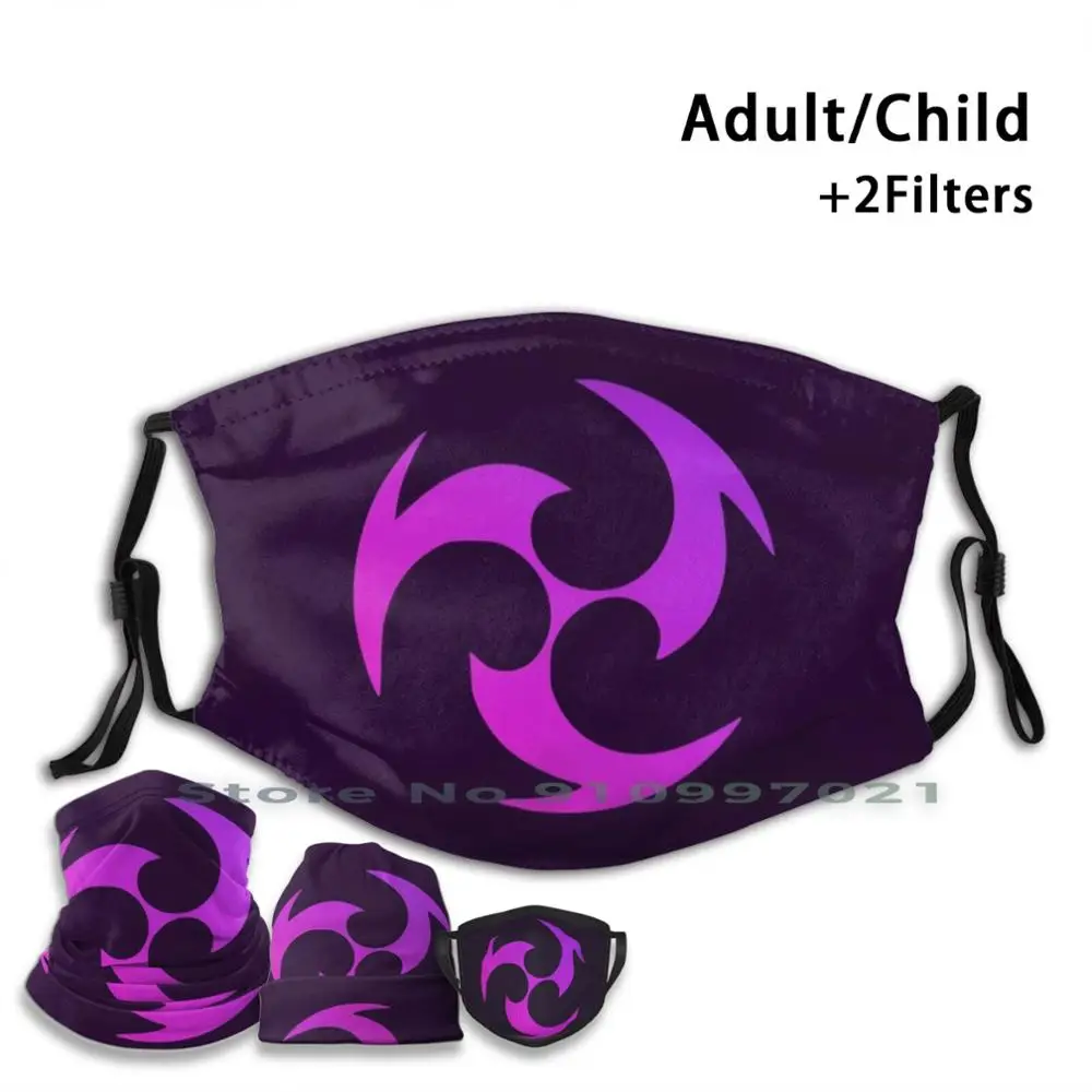 

Genshin Impact | Electro Reusable Mouth Face Mask With Filters For Child Adult Genshin Impact Rpg Mihoyo Free Magic Spell Pyrp