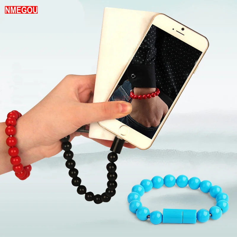 Микро-usb кабель бусы браслет телефон зарядка для IPhone зарядное устройство USB type C Кабо Для samsung S8 S9 S10 huawei P20 P30 кабель для передачи данных