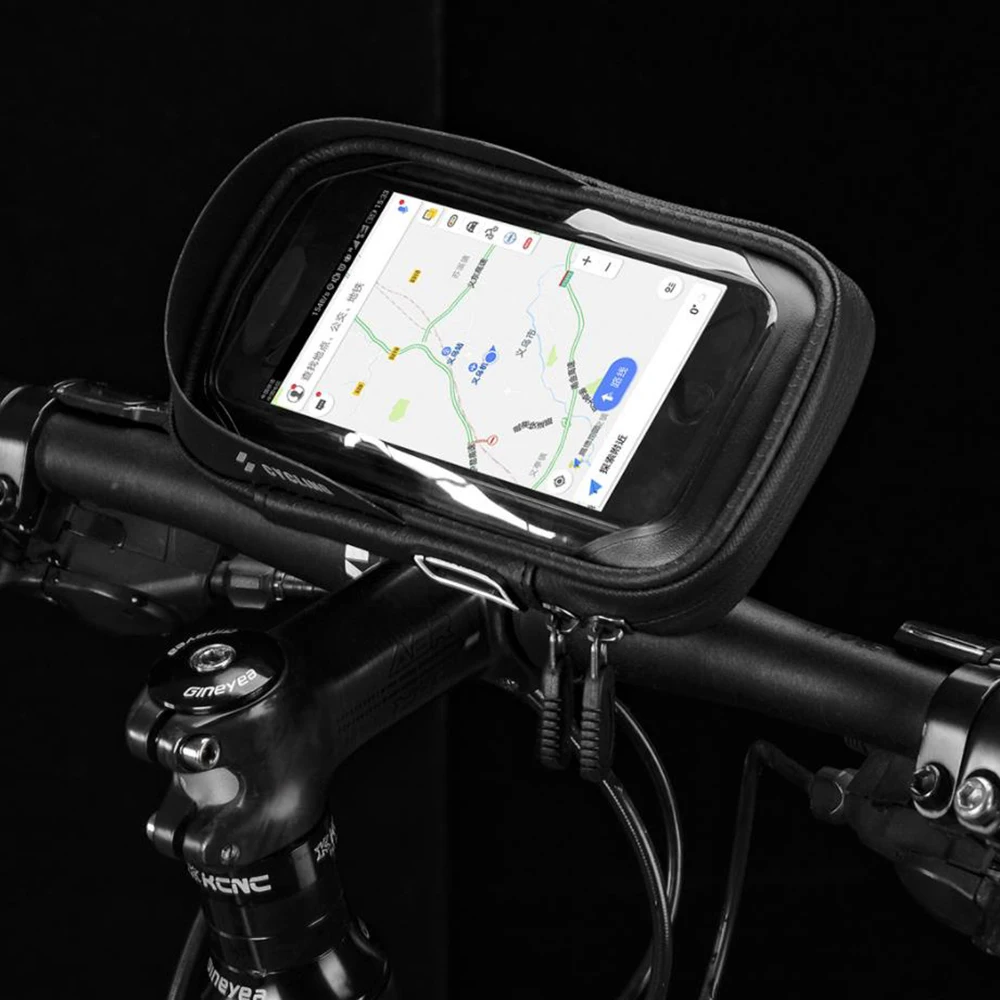 Сумка для руля велосипеда MTB, Кронштейн для мобильного телефона, посылка, навигационное оборудование для езды на велосипеде, универсальная Водонепроницаемая передняя сумка