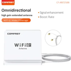 Cabo de extensão omnidirecional wifi6, cabo de extensão de alto ganho, antena de base magnética com m para adaptador pci e e roteador wi fi