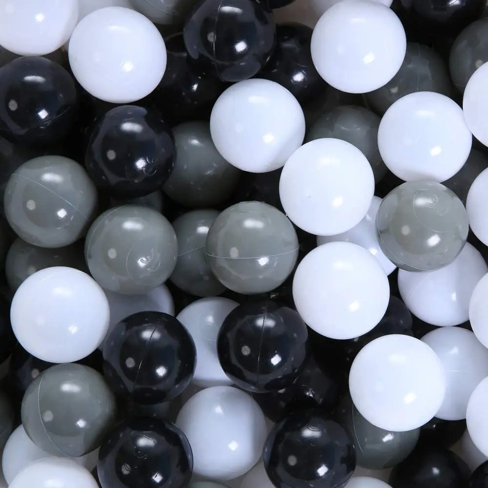 

Ball Pit Balls 5.5cm 100pcs Plastic Bal Phthalate Free BPA Free Ocean Bal Crush Proof Stress for Toddlers Kids Pool Black White