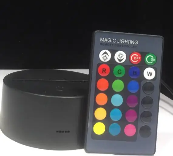 16 Color With Remote Шестигранная звезда 3D ночник светодиодный 7 цветов настроение настольная лампа USB спальня прикроватная лампа для сна светильник домашний Декор дети Прямая поставка подарки - Испускаемый цвет: 16 Color With Remote