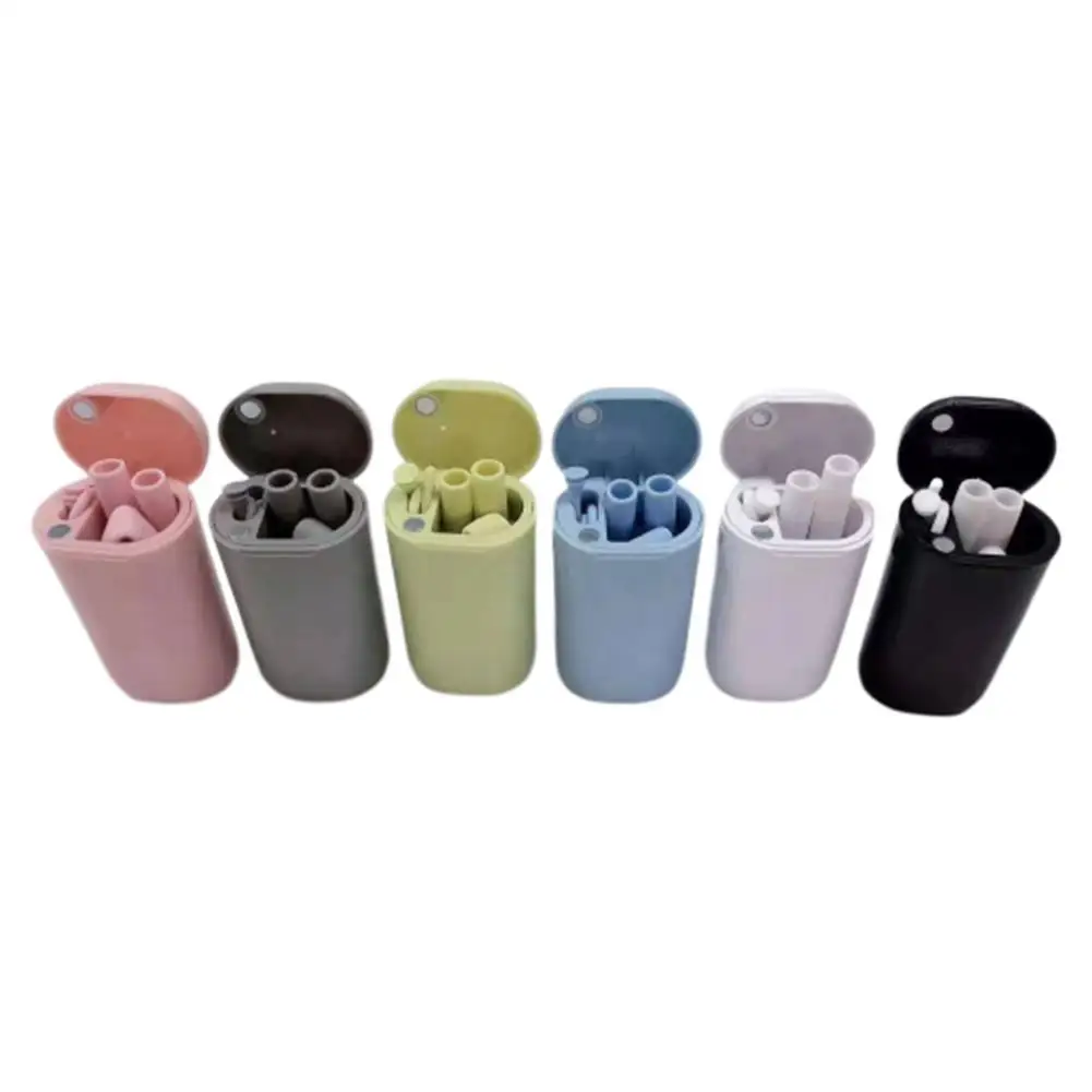 

Silicone Folding Pipette Stainless Steel Pipette Manufacturer Portable Reusable Pipette Storage Case Box Silicone Folding Straw