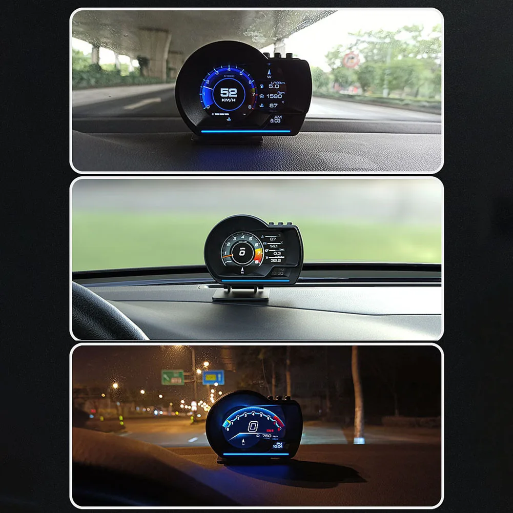 VODOOL AP-6 OBD2 + GPS Ʈ ڵ HUD  ڵ   ÷ ٱ ӵ  ˶    µ RPM