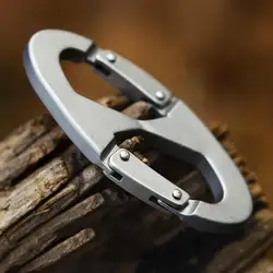 2pcs Portable 8 Shape Carabiner Mini Edc Chain Portable Outdoor Hook Clasp High Ring Multi-function Quality Buc F0m4