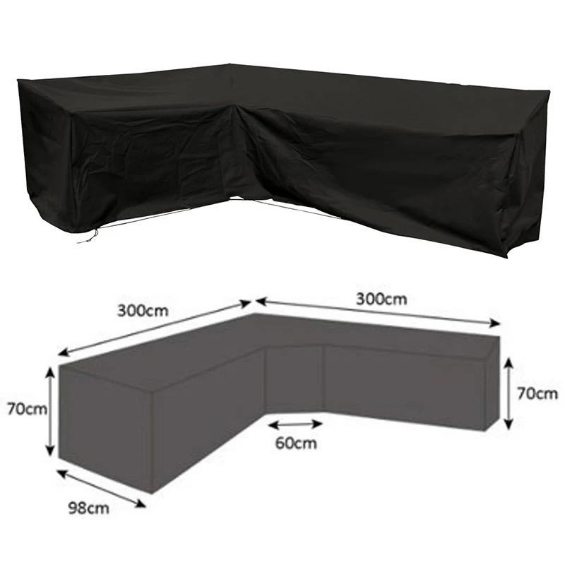 Waterproof L-shaped corner outdoor sofa cover terrace garden furniture protective cover al-Purpose outdoor patio dust covers