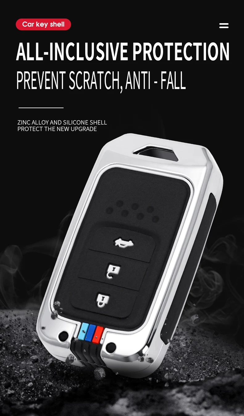 Fob chiave a distanza della copertura di caso dell'automobile in lega di zinco per la CR-V civica di Honda CRV Accord odissea città Vezel URV UR-V accessori della giada di Jazz - H7e173ab5bc364763ac839a4413932017T