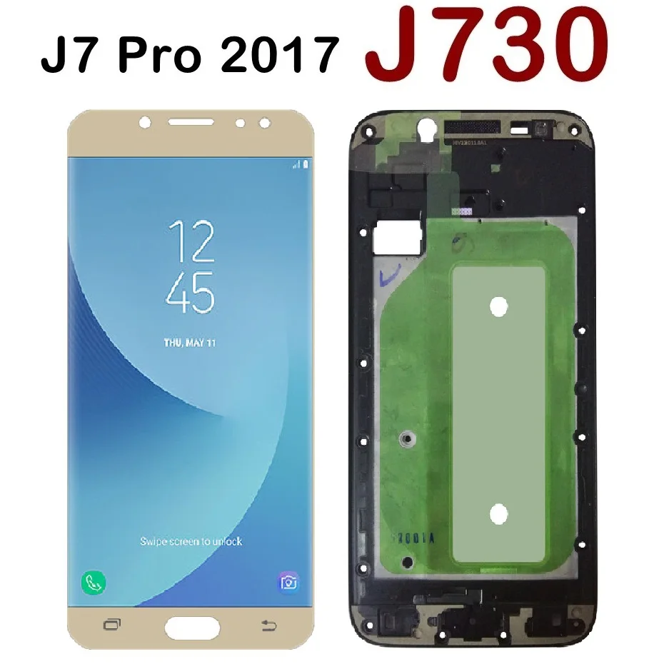 Для samsung Galaxy J7 Pro J730 J730F SM-J730F J730G J730FN J730F/DS ЖК-дисплей сенсорный экран дигитайзер с рамкой