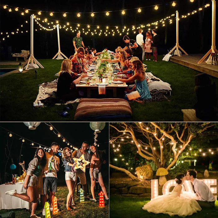Hot LED Stringlight Decoration Bulbs Lights Hanging for Home Patio Garden Party Outdoor FAS6