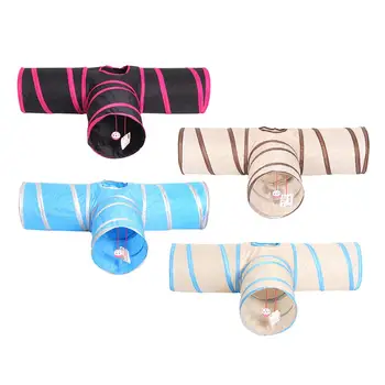 

Pet Cat Tunnel Foldable Kitten Rabbit Animal Game Play Outdoor Interactive Toy Cat Mint Bells Attract Attention Interactive