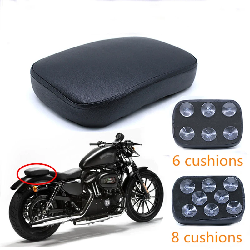 Заднее ПАССАЖИРСКОЕ СИДЕНЬЕ мотоцикла на 6/8 присосках для Harley/Cruiser/Chopper/Custom Retro |