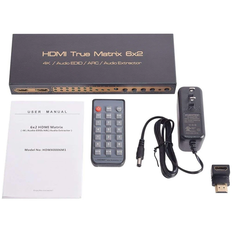 

AMS-HDMI Splitter / Switcher / Extractor , Advanced HDMI Splitter Supports Full HD 3D 1080P US Plug