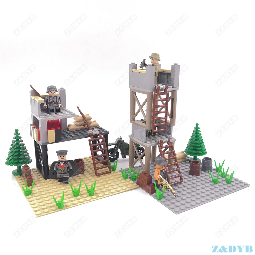 DIY военный оружейный пистолет WW2 MOC аксессуары часть мини солдатская база фигурка