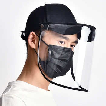 

Anti-Spitting Protective Hat Cover Outdoor Adjustable Full Mask Fisherman Hats Saliva Empty Top Hat Anti-epidemic Anti-virus Cap