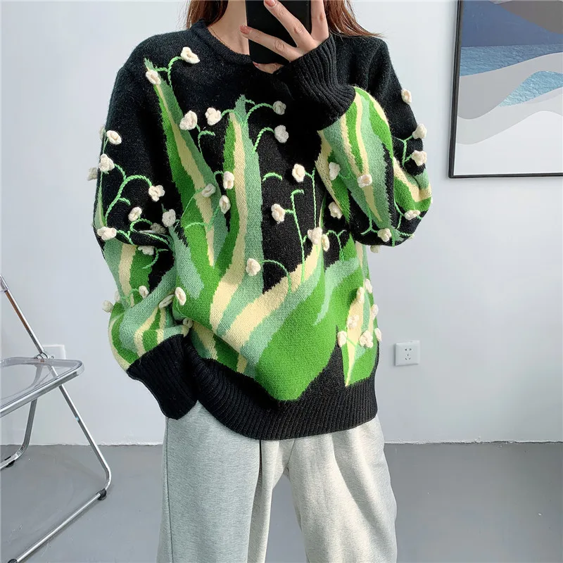 2020 Thick Winter Sweater Women 3D Bell Orchidl