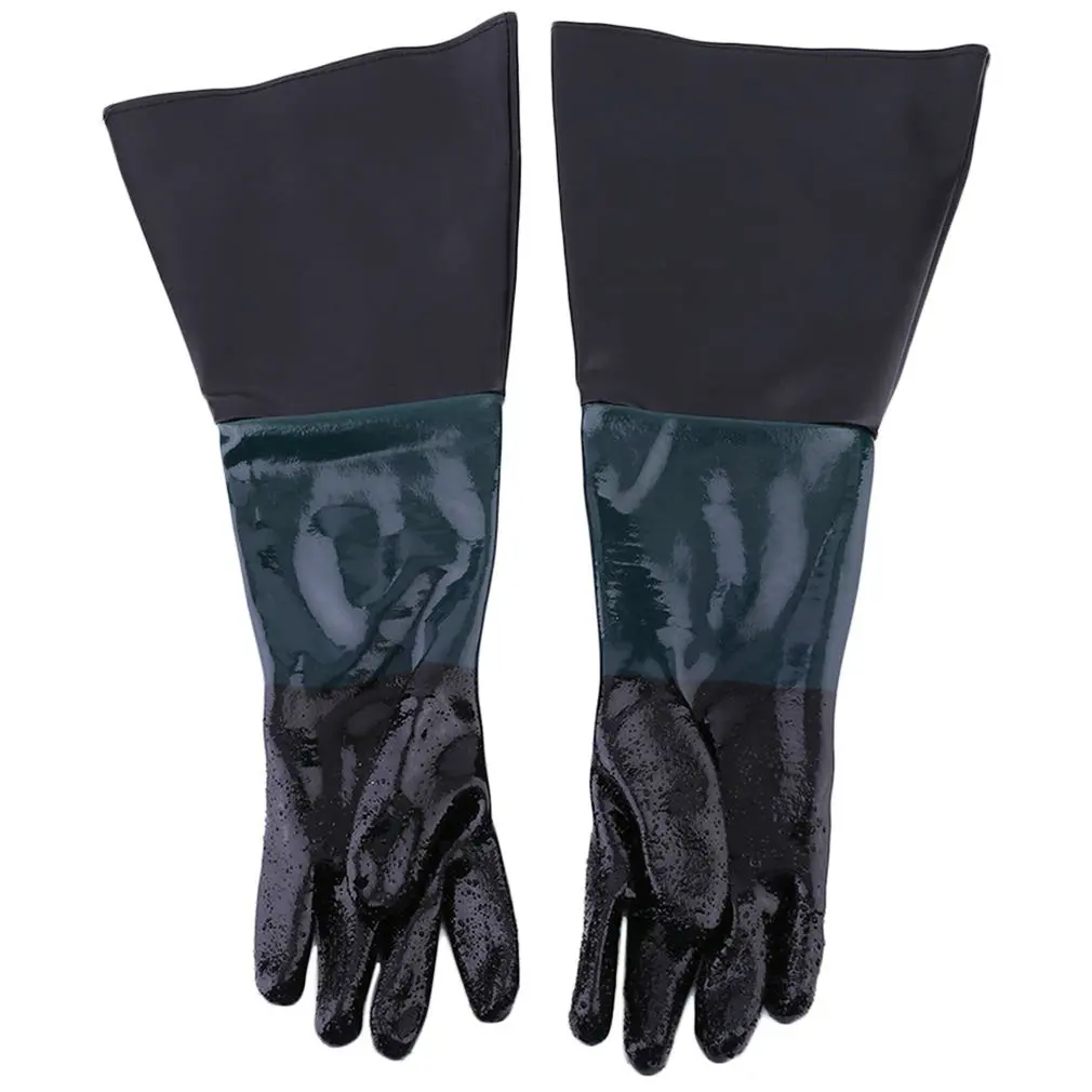 

1 Pair 600MM Durable Soft Heavy Duty Protective Sandblasting Replacement Machine Gloves For Sandblaster Sand Blast Cabinet Work